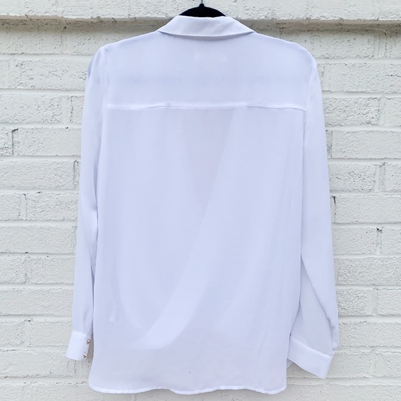 **SOLD** MICHAEL KORS Sheer Collared Blouse - Picture 2 of 8